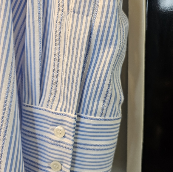 Zara Striped Shirt Dress (size S) in Blue & White. - Picture 4 of 7